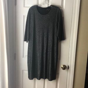 Karen Kane 3/4 length sleeve black/silver dress.